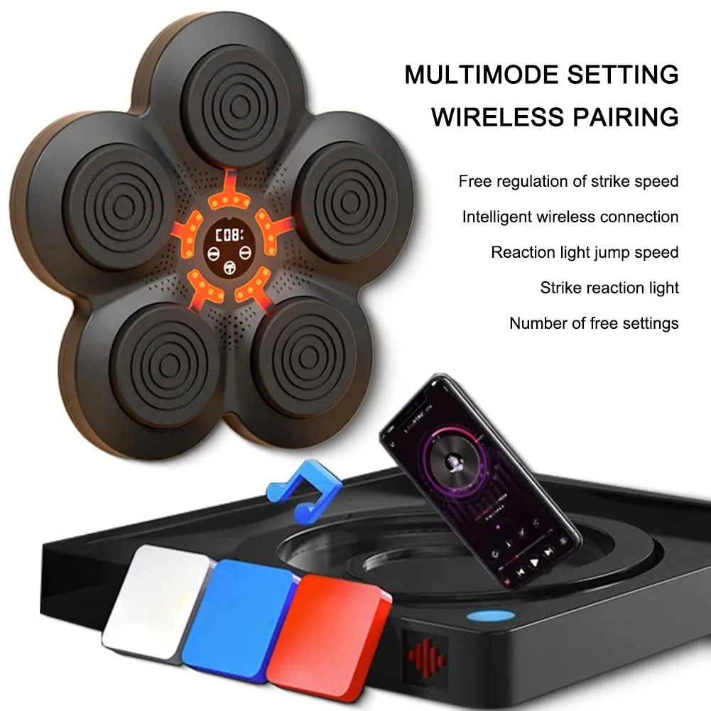 Bluetooth Music Boxing Machine Wall Boxing Training Target LED Lighted USB Charging Sandbag Lose Weight Boxing Equipment
Bluetooth Music Boxing Machine Wall Boxing Training Target LED Lighted USB Charging Sandbag Lose Weight Boxing Equipment