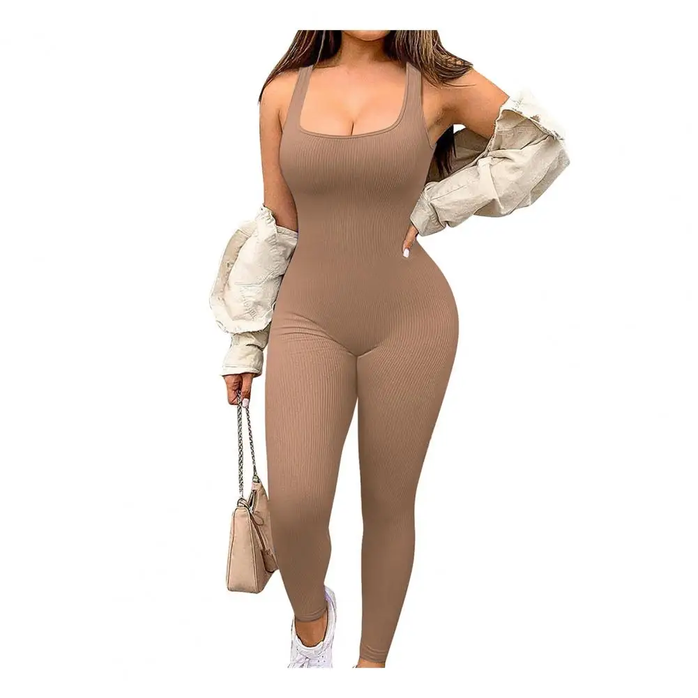 Backless Jumpsuit High Elasticity Slim Fit Summer Jumpsuits Butt-lifted Sport Yoga Playsuit with Square Neck Spaghetti Strap
Backless Jumpsuit High Elasticity Slim Fit Summer Jumpsuits Butt-lifted Sport Yoga Playsuit with Square Neck Spaghetti Strap