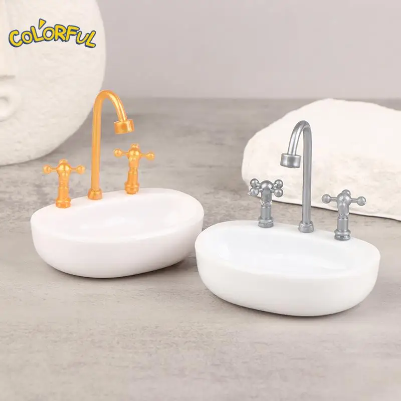 Doll House Miniature Furniture Accessories Sink Basin Faucet Mini Doll House Model
Doll House Miniature Furniture Accessories Sink Basin Faucet Mini Doll House Model