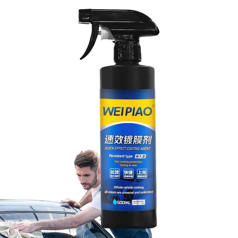 

500ml Coating Agent Car Wax Polish Liquid Waterless Wash Spray Hydrophobic Top Coat Polymer Paint Sealant Detail Protection