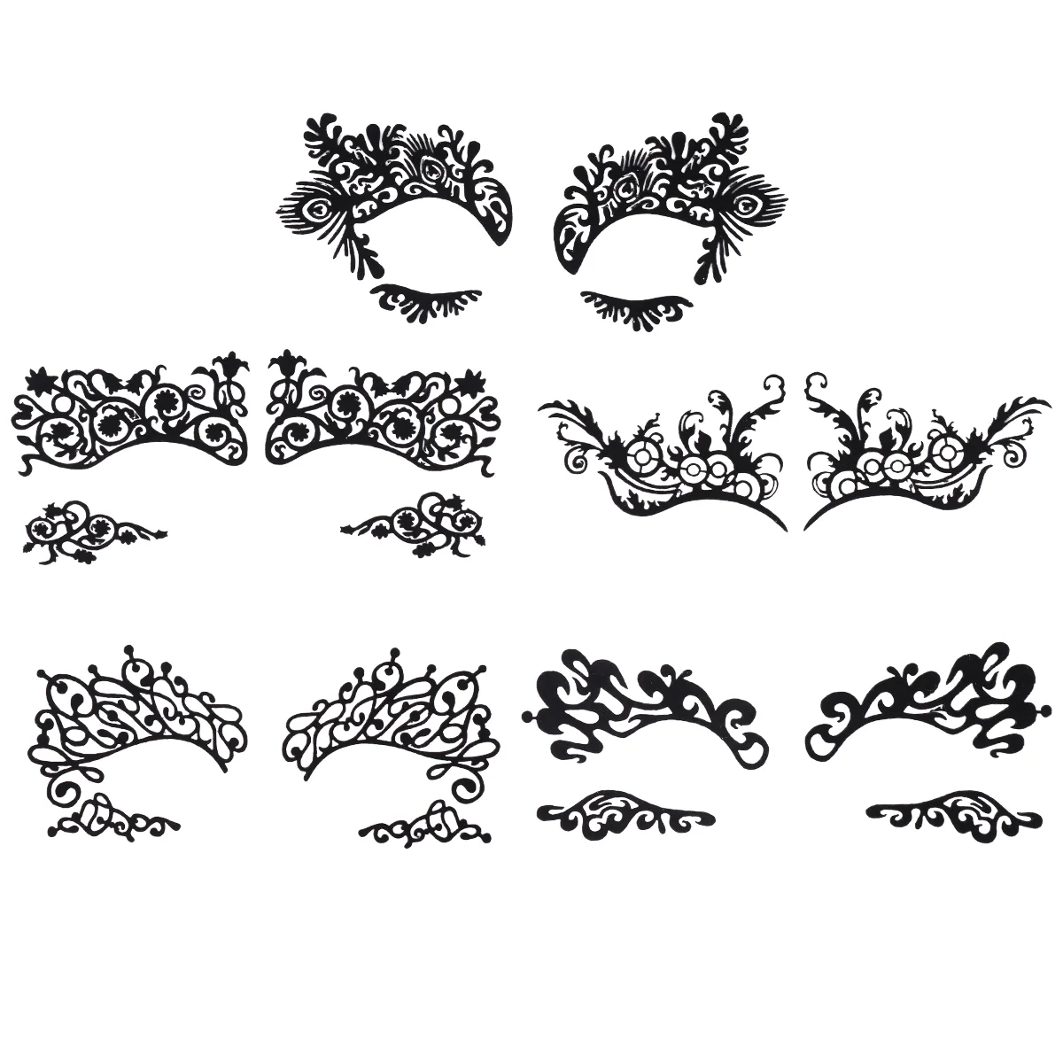 

Lace Eye Stickers Face Decals Eyeliner Hollow Tattoos Makeup Eyeshadow Temporary