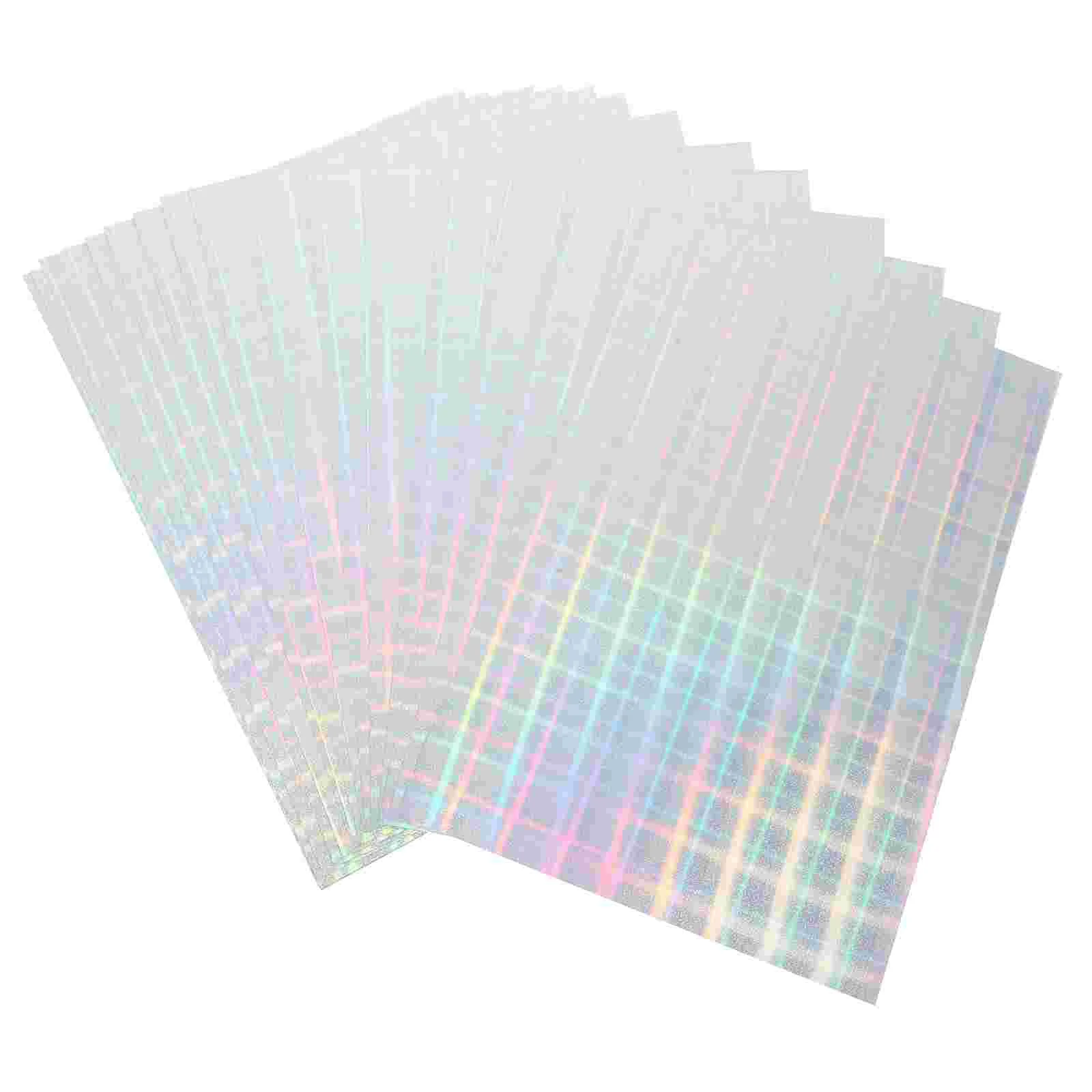 

20 Sheets Holographic Printing Paper Printable Label Stickers Labels Decal Printer Large for