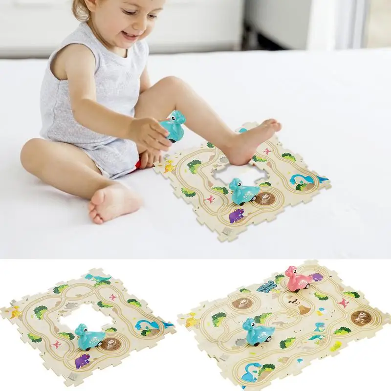 Dinosaur Track Puzzle Parent-child Interactive Montessori cartoon dinosaur puzzle track car game Educational Toys for boys girls
Dinosaur Track Puzzle Parent-child Interactive Montessori cartoon dinosaur puzzle track car game Educational Toys for boys girls