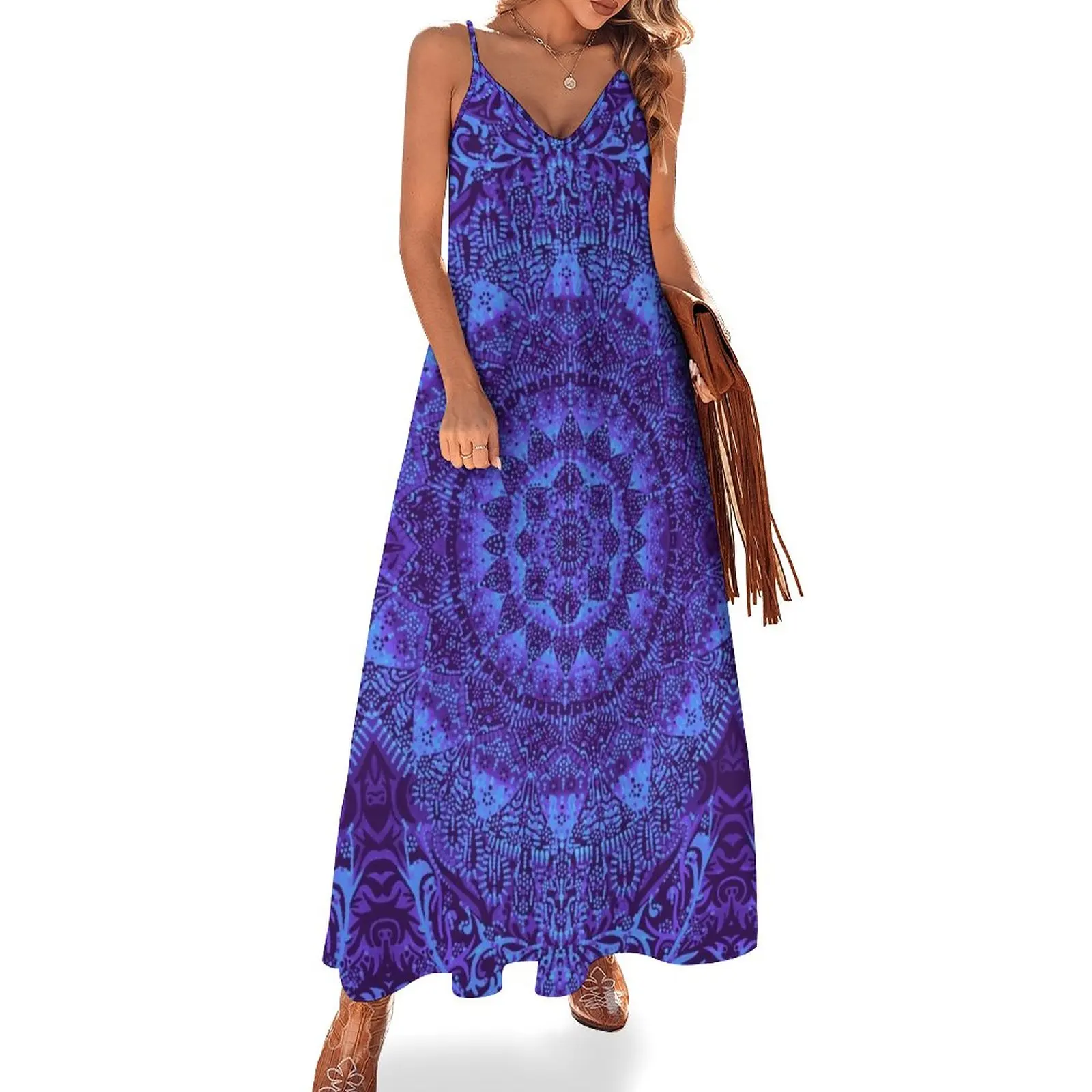 

Indigo Mandala Sleeveless Dress summer dress for women 2023 Dress for pregnant women beach dresses Elegant gowns