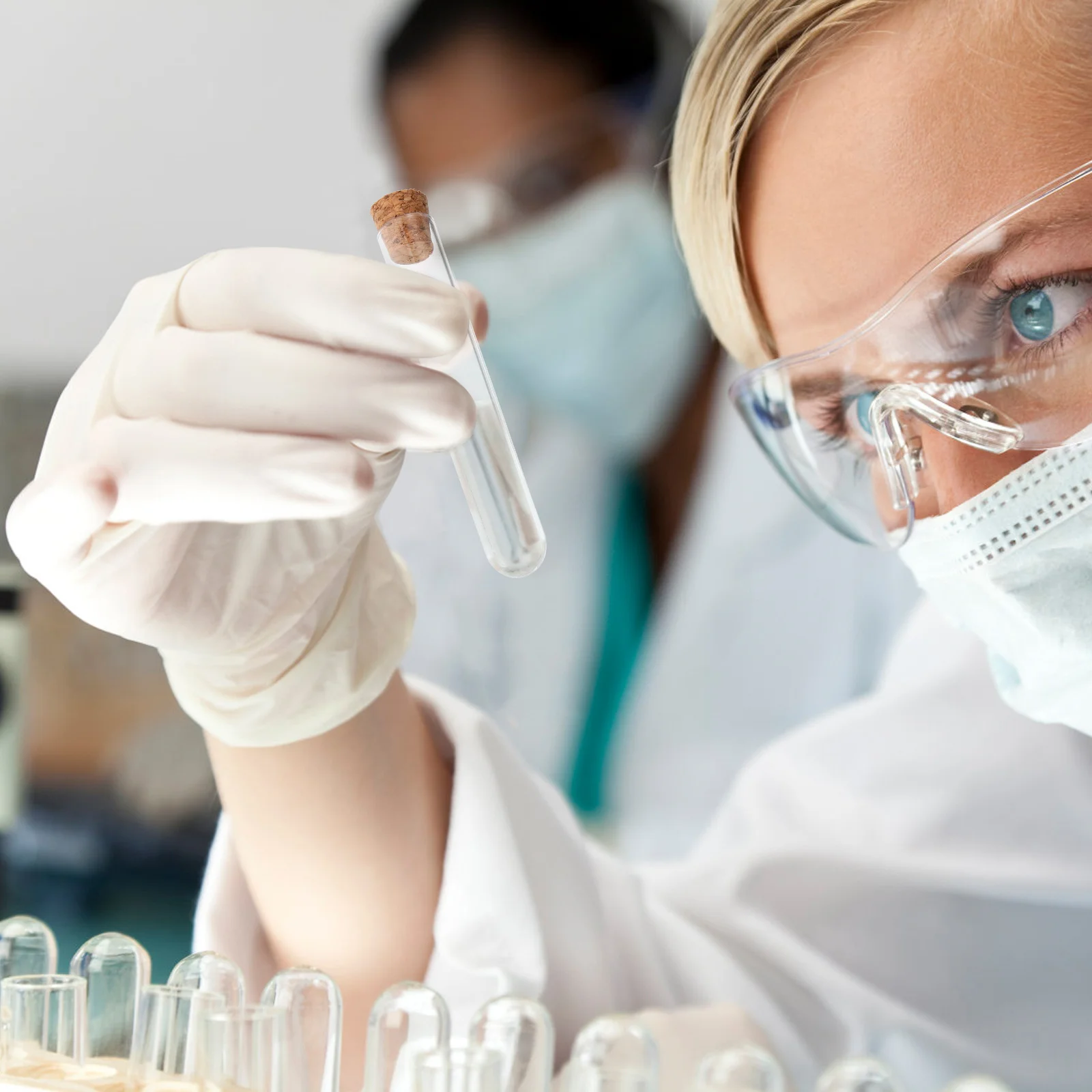 Clear Test Tubes with Cork Stoppers Vials Container Sample Tubes for Candy Jewelry Beads Powder Scientific Experiments
Clear Test Tubes with Cork Stoppers Vials Container Sample Tubes for Candy Jewelry Beads Powder Scientific Experiments
