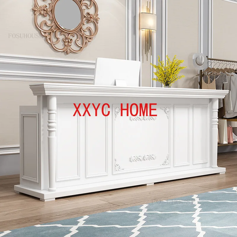 European Retro Cashier Counter Bar Table Office Furniture Reception Desks Clothing Store Beauty Barber Shop Reception Desk
European Retro Cashier Counter Bar Table Office Furniture Reception Desks Clothing Store Beauty Barber Shop Reception Desk