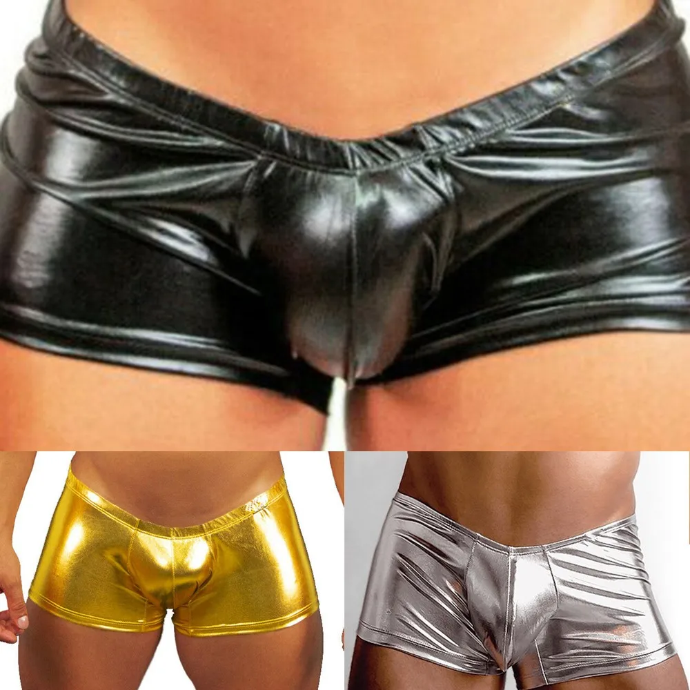 Boxer Shorts Leather Men Underwear Panties Sexy Boxer Briefs Trunk Metal Tight Bandage Underpant Men Gay Bikini X-3XL
Boxer Shorts Leather Men Underwear Panties Sexy Boxer Briefs Trunk Metal Tight Bandage Underpant Men Gay Bikini X-3XL