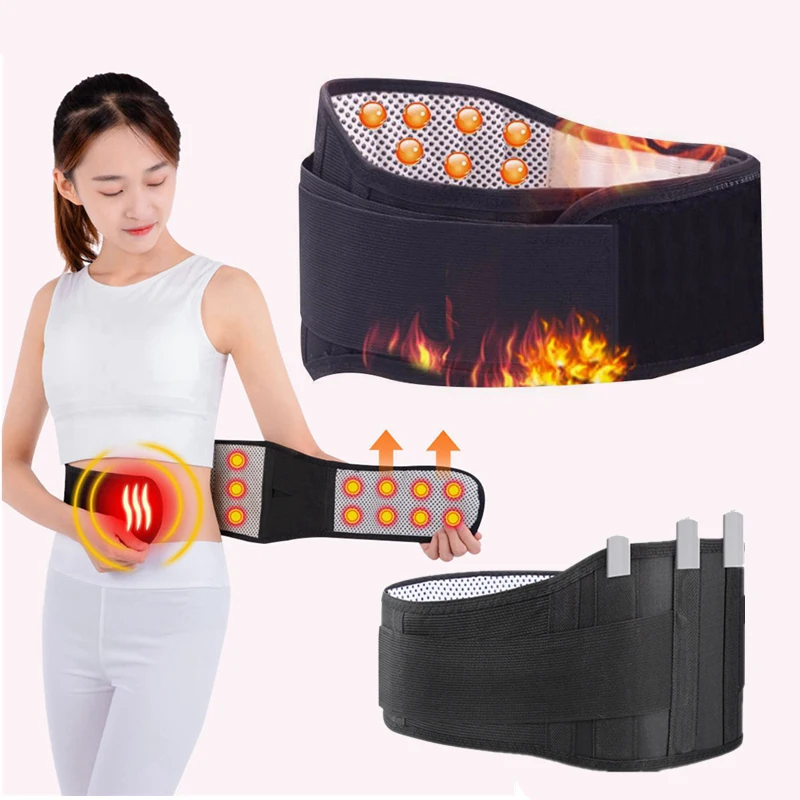 

Adjustable Tourmaline Self-heating Magnetic Therapy Waist Belt Lumbar Support Back Waist Support Brace Double Banded aja lumbar