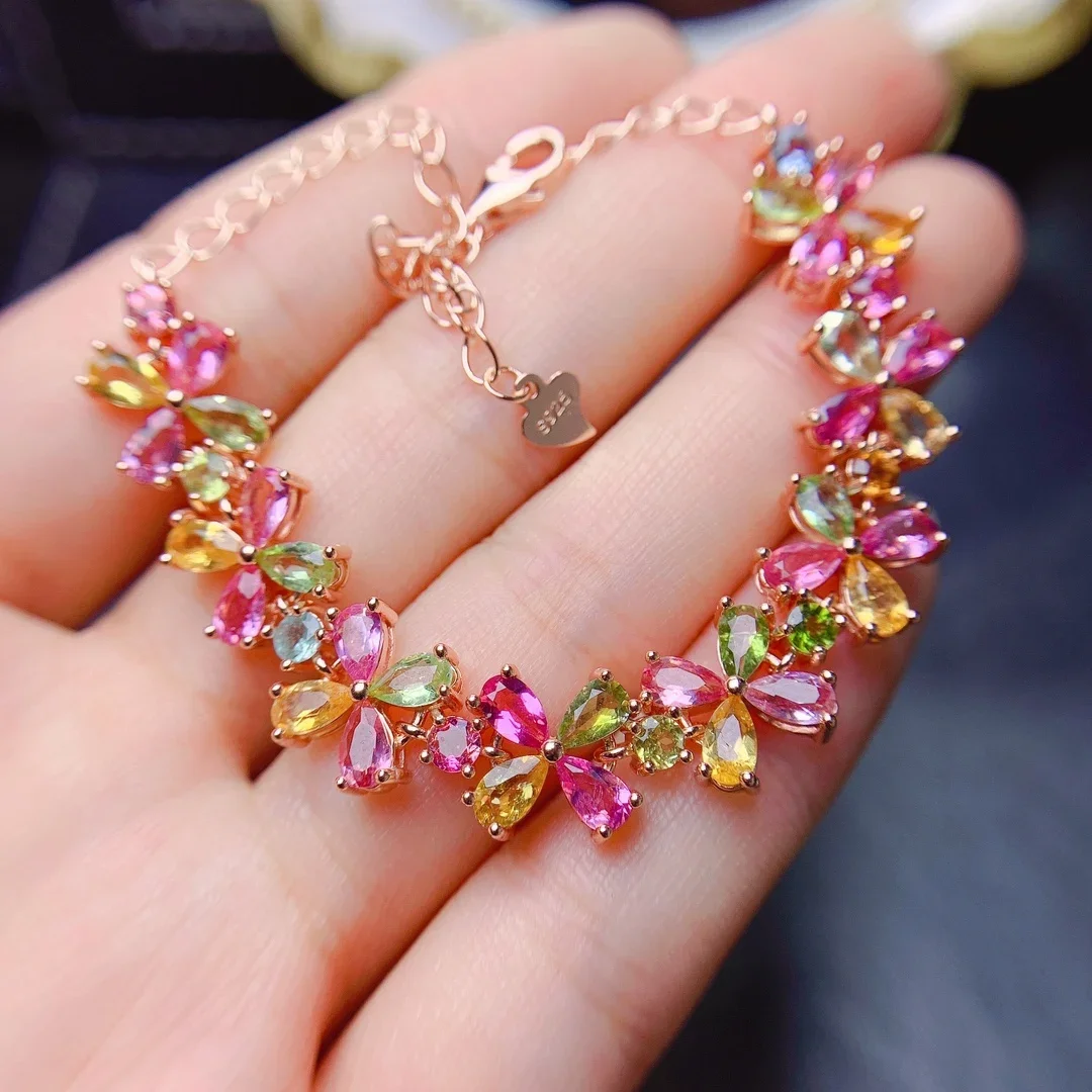 Boutique s925 Sterling Silver bracelet high-end natural Tourmaline ladies luxury women jewelry gift ladies free shipping
Boutique s925 Sterling Silver bracelet high-end natural Tourmaline ladies luxury women jewelry gift ladies free shipping