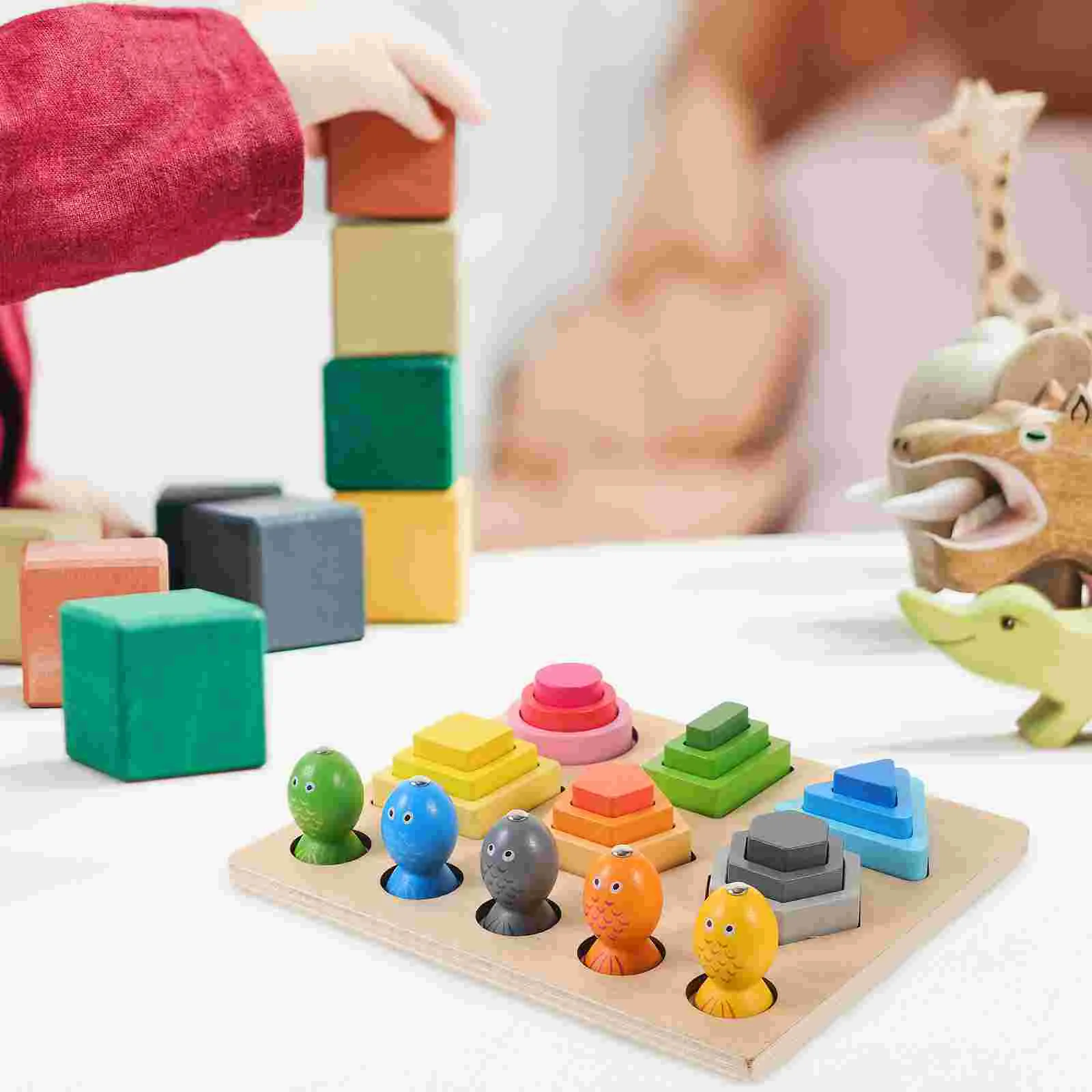 Kids Puzzle Brain Game Geometric Shape Matching Blocks Wooden Educational Toy Toddler Sorting Toys Fishing Children
Kids Puzzle Brain Game Geometric Shape Matching Blocks Wooden Educational Toy Toddler Sorting Toys Fishing Children