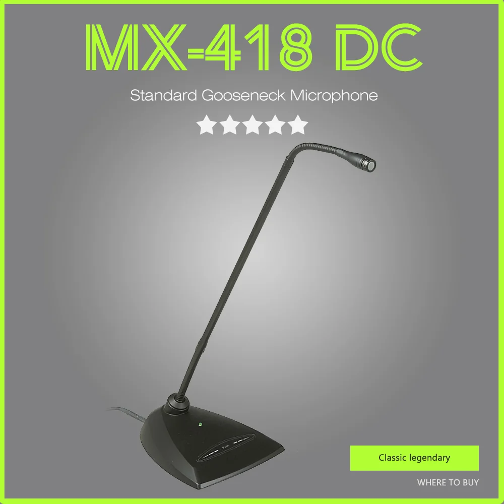 

MX-412 MX-418 Desktop Gooseneck Capacitor Microphone Conference Podium Video Conference Lecture Streaming XLR Wired Mic