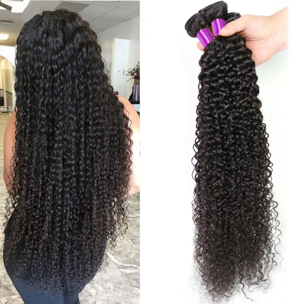 

Indian Afro Kinky Curly Bundles 1/3/4PCS Human Hair Extensions Unprocessed Virgin Hair 100% Human Hair Weave Bundles Jerry Curl