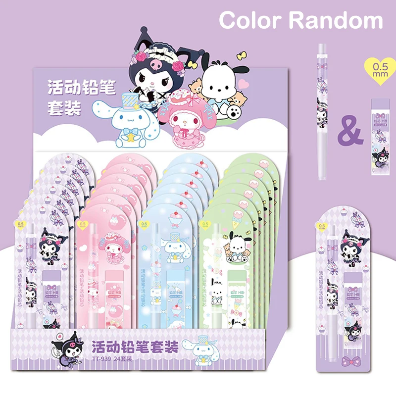 1Set Anime Sanrio Pencil Set Kuromi Melody Cinnamoroll Mechanical Automatic Pencil With HB Refill School Supplies For Student
1Set Anime Sanrio Pencil Set Kuromi Melody Cinnamoroll Mechanical Automatic Pencil With HB Refill School Supplies For Student