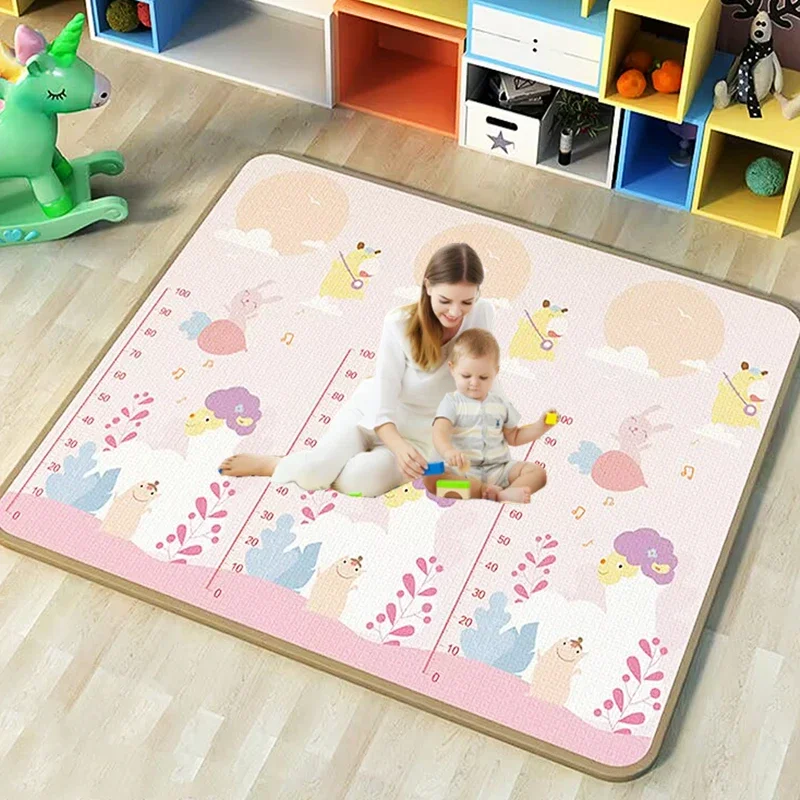 

EPE 1cm Environmentally Friendly Thick Baby Crawling Play Mats Folding Mat Carpet Play Mat for Children's Safety Mat Rug Playmat