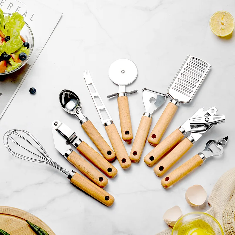 Kitchen Tools Wooden Handles Small Kitchen Utensils StainleSS Steel Egg Beater Miscellaneous Items Baking Set Pizza
Kitchen Tools Wooden Handles Small Kitchen Utensils StainleSS Steel Egg Beater Miscellaneous Items Baking Set Pizza