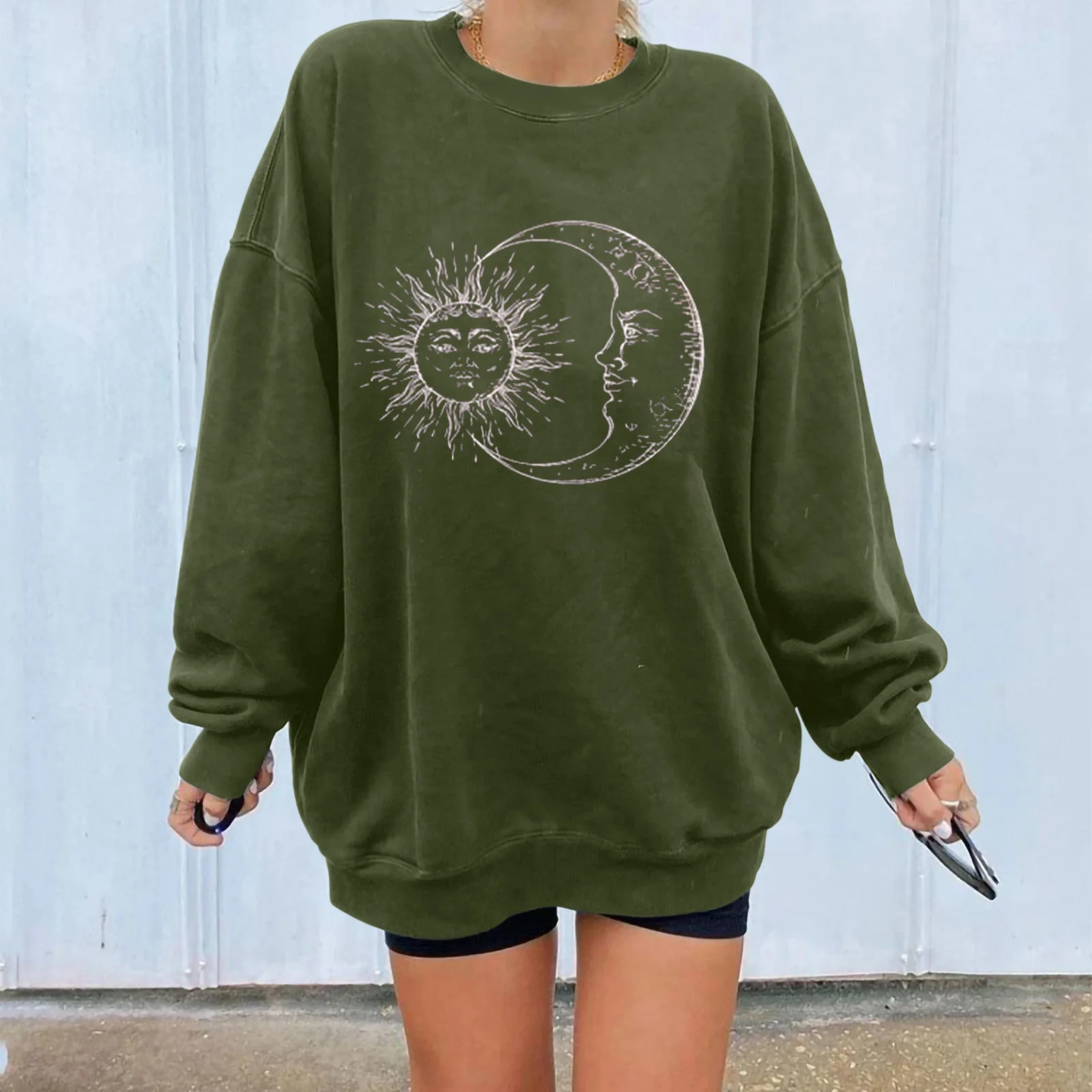 Fashion Personality Printed Sweatshirt Simple Original Style T-Shirt Loose Pullover Autumn Casual Versatile Women's Clothing
Fashion Personality Printed Sweatshirt Simple Original Style T-Shirt Loose Pullover Autumn Casual Versatile Women's Clothing
