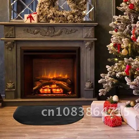 Mat for Fire Pit Fireproof Blanket Half Round Fireplace Area Rug Polyester Trim Non Slip Mat Protects Floors From Sparks
Mat for Fire Pit Fireproof Blanket Half Round Fireplace Area Rug Polyester Trim Non Slip Mat Protects Floors From Sparks
