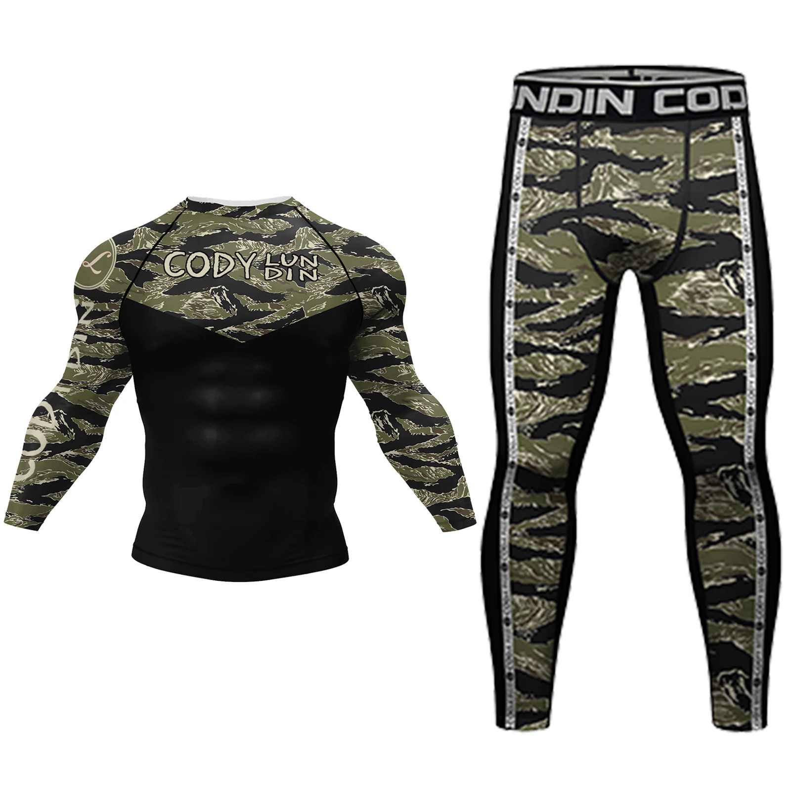 Cody Lundin 3D узор Камуфляжный принт 2 шт. тату Rashguard Jiu Jitsu Gi MMA набор быстрое окрашивание спортивный костюм для тренажерного зала мужской спортивный костюм
Cody Lundin 3D узор Камуфляжный принт 2 шт. тату Rashguard Jiu Jitsu Gi MMA набор быстрое окрашивание спортивный костюм для тренажерного зала мужской спортивный костюм