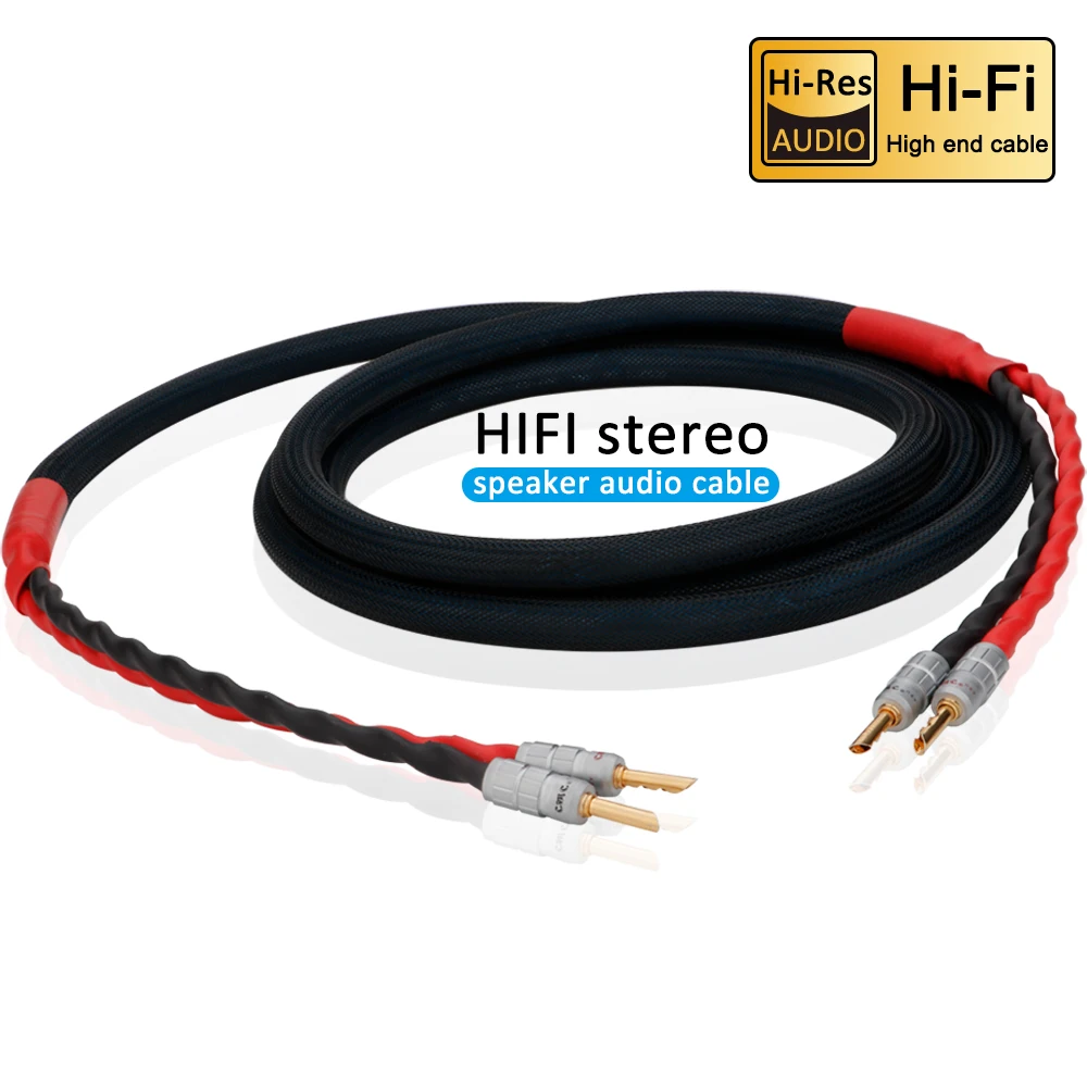 Hifi Audio Cable 6N OCC speaker Cable CMC Gold Plated banana plug L301 HIFI stereo speaker audio cable Amplifier Home Cinema
Hifi Audio Cable 6N OCC speaker Cable CMC Gold Plated banana plug L301 HIFI stereo speaker audio cable Amplifier Home Cinema