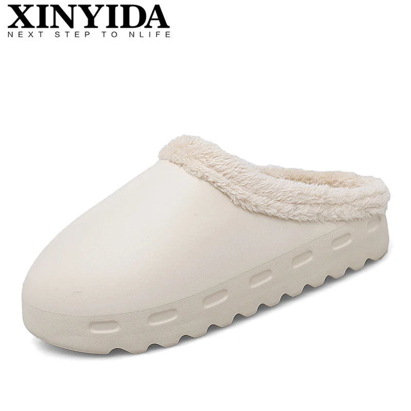 

Winter Men's YZY Slide Slip On Warm Fur Unisex Cotton Slippers Fashion Lightweight Winter YE SLIDE For Men Women Plus Size 35-46