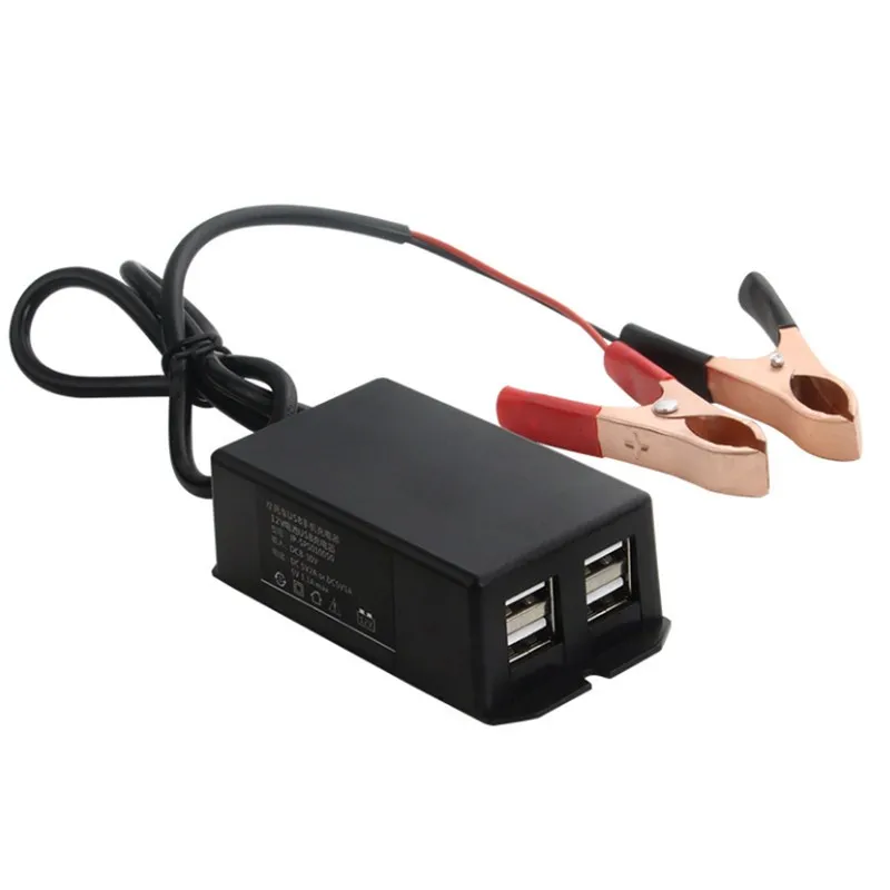 12-24V 5V3A USB Charger Power Adapter with Battery Clip 3 Port for Motorbike
12-24V 5V3A USB Charger Power Adapter with Battery Clip 3 Port for Motorbike