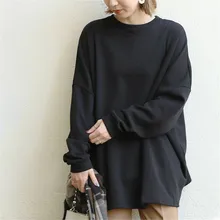 Women's Hoodies Loose Casual Sweater Mid-length Thickened Round Neck Pullover Japan Korean Spring Autumn Ladies Tops
Women's Hoodies Loose Casual Sweater Mid-length Thickened Round Neck Pullover Japan Korean Spring Autumn Ladies Tops