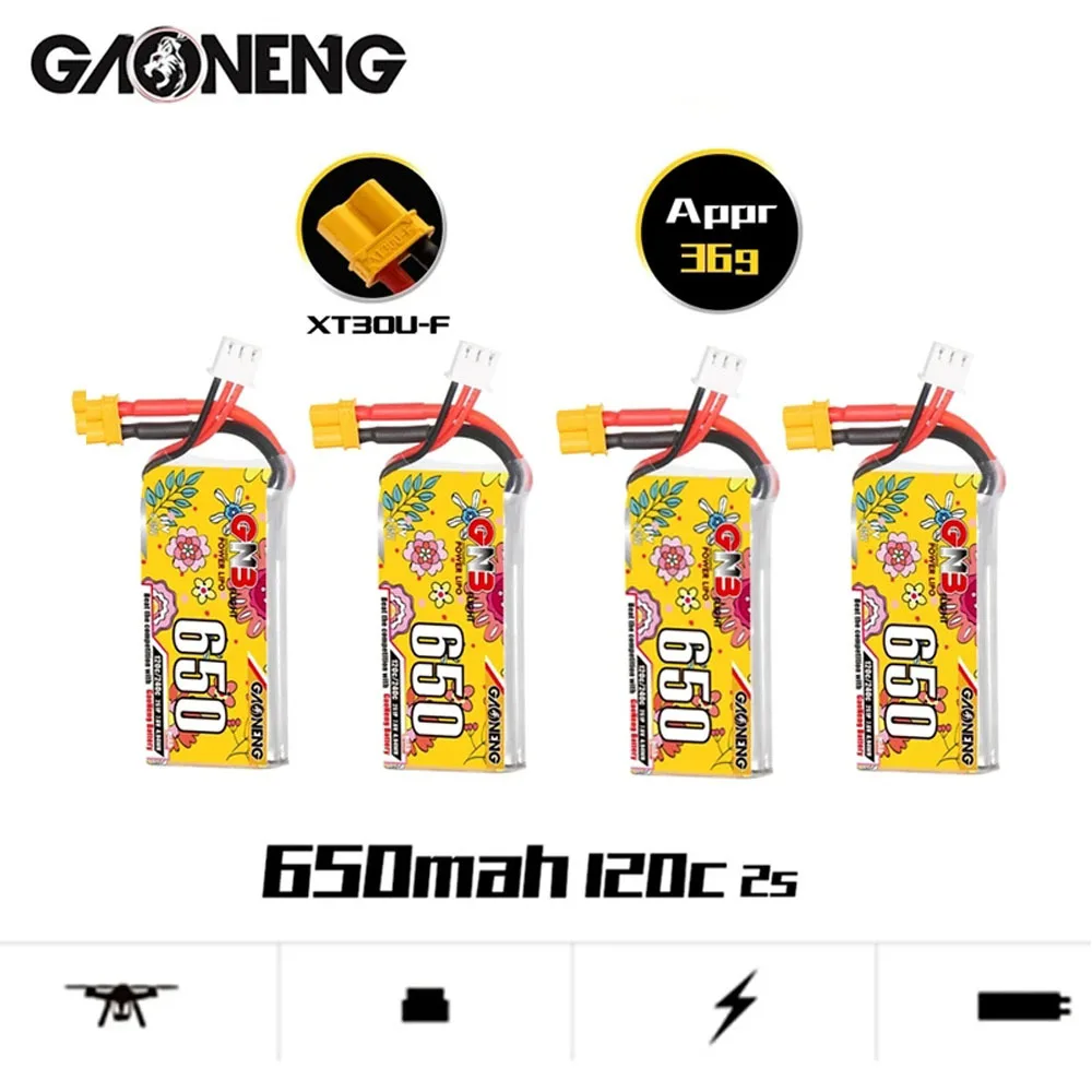 Upgraded 120c/240c GNB 7.6v 650mAh Lipo Battery For RC Helicopter Quadcopter FPV Racing Drone Spare Parts With XT30 2s Battery
Upgraded 120c/240c GNB 7.6v 650mAh Lipo Battery For RC Helicopter Quadcopter FPV Racing Drone Spare Parts With XT30 2s Battery