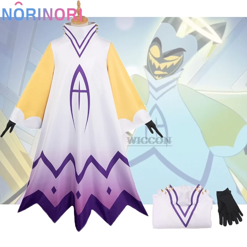 

Hazbin Adam Cosplay Anime Hotel Soft Clothes Cosplay Costume White yellow purple Suit cos Halloween Party Adult Men Costume