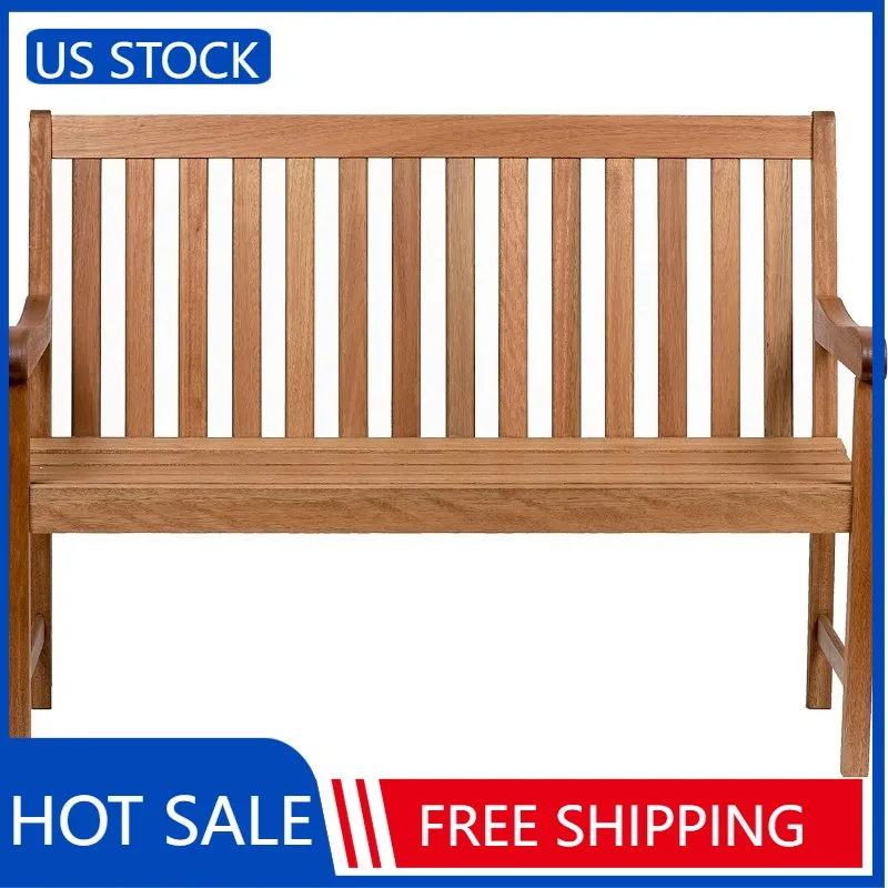 

Amazonia Milano 4-Feet Patio Bench | Eucalyptus Wood | Ideal for Outdoors and Indoors, Light Brown