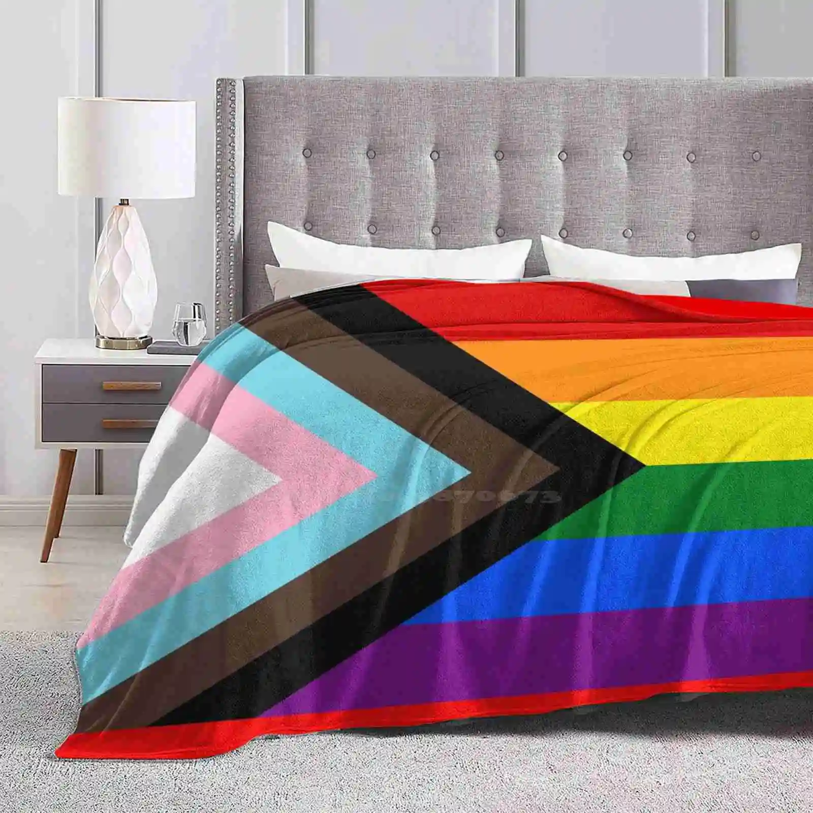 Progress Pride Flag Best Selling Room Household Flannel Blanket Progress Pride Flag Gay Pride Flag Genderqueer Fluid Flexible
Progress Pride Flag Best Selling Room Household Flannel Blanket Progress Pride Flag Gay Pride Flag Genderqueer Fluid Flexible