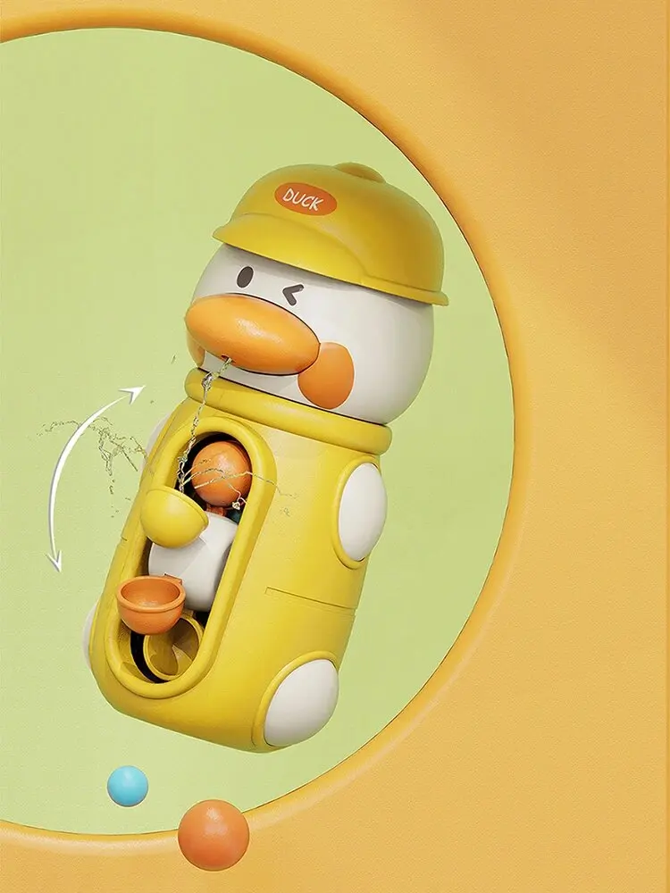 Bath Bathtub Toys for Toddlers 1 2 3 Years Old Duck Rotatable Waterwheel Bathroom Strong Suckers Water Scoop Fun Bath Toys Gifts Bath Bathtub Toys for Toddlers 1 2 3 Years Old Duck Rotatable Waterwheel Bathroom Strong Suckers Water Scoop Fun Bath Toys Gifts