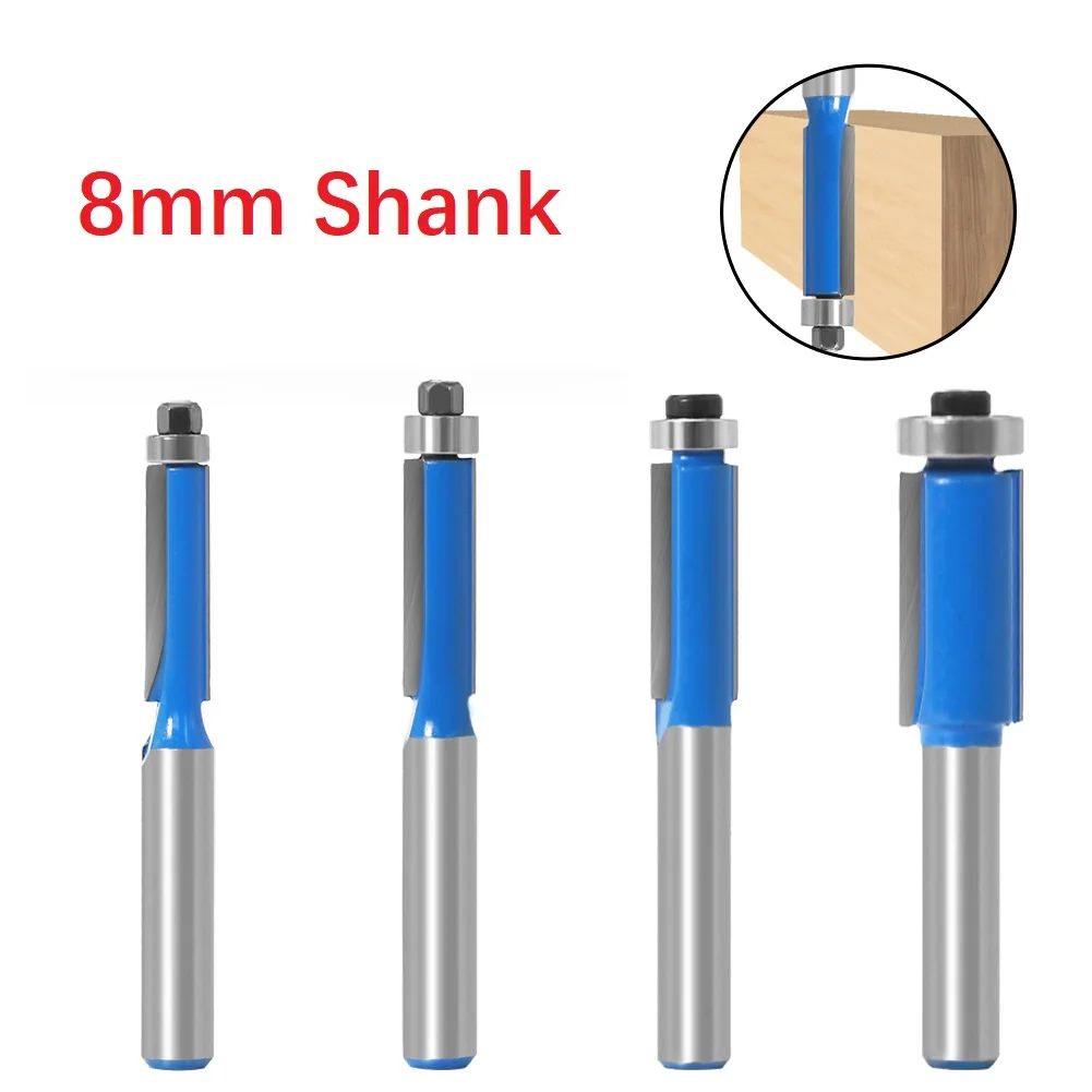 8mm Shank Double-edged Trim Router Bit With Bearing For Wood Template Pattern Milling Cutter Woodworking Tool
8mm Shank Double-edged Trim Router Bit With Bearing For Wood Template Pattern Milling Cutter Woodworking Tool