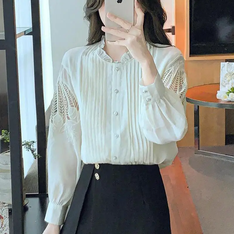 Casual Hollow Out Long Sleeve Blouse For Women Luxury Fashion Loose Embroidery Shirts Woman Autumem Legant Top Female Mq178
Casual Hollow Out Long Sleeve Blouse For Women Luxury Fashion Loose Embroidery Shirts Woman Autumem Legant Top Female Mq178