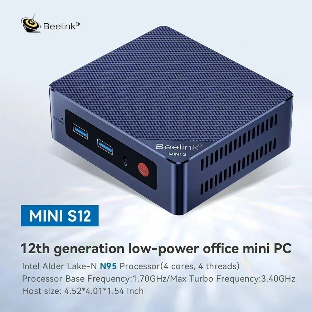 Beelink MINI S12 N95 Mini PC WiFi 5 Bluetooth 4.2 MINI S12 PRO N100 WiFi 6 BT5.2 Windows Desktop Computer USB3.2 Gen2 LAN 1000M
Beelink MINI S12 N95 Mini PC WiFi 5 Bluetooth 4.2 MINI S12 PRO N100 WiFi 6 BT5.2 Windows Desktop Computer USB3.2 Gen2 LAN 1000M