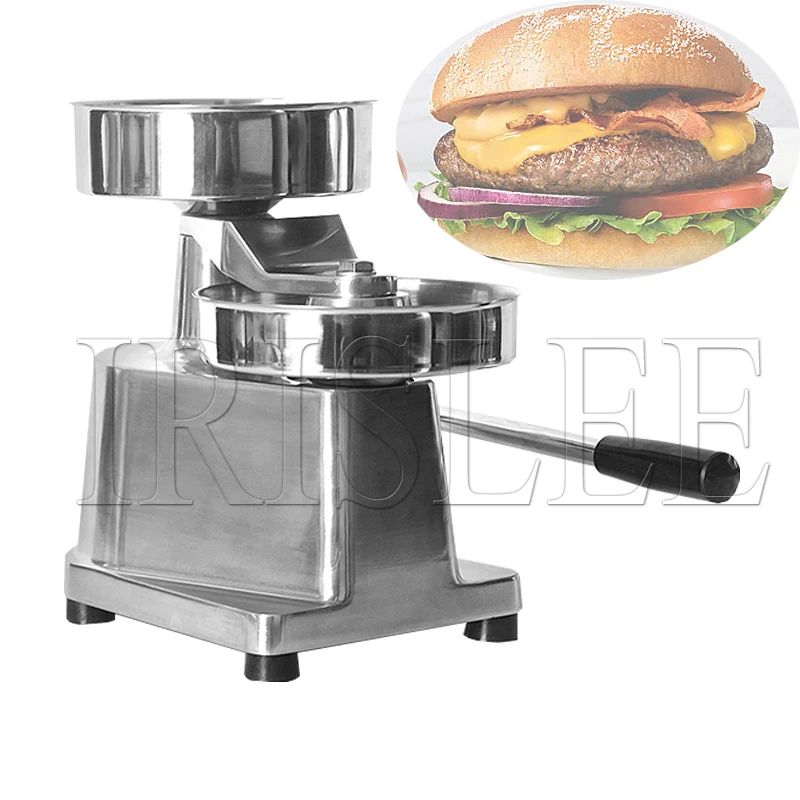 

Commercial Hamburger Beef Patty Press Machine Manual Stainless Steel Burger Meat Pie Pressing Forming Machine 15cm 13cm 10cm