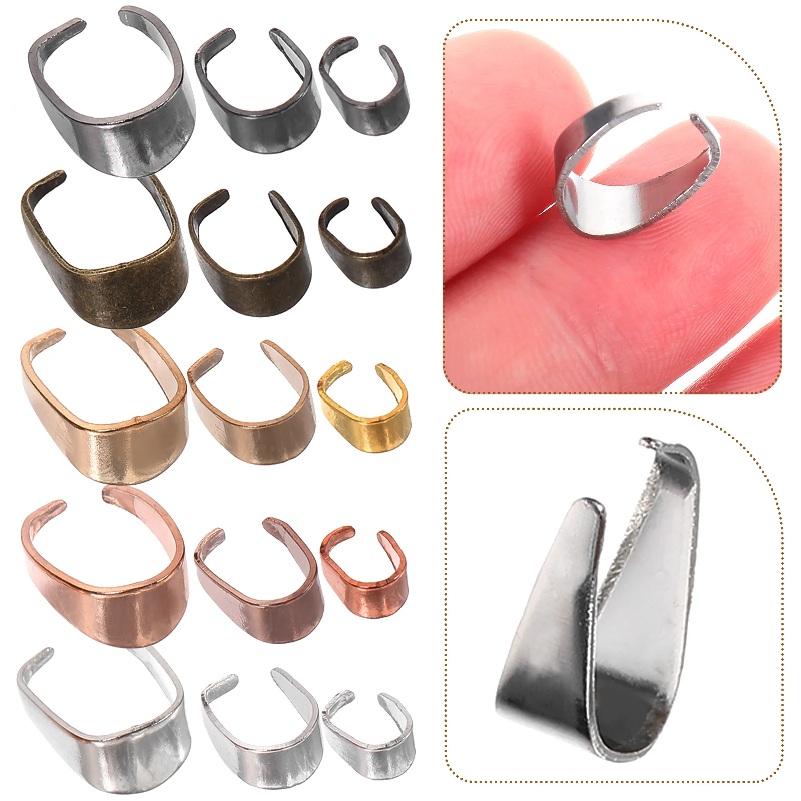 150Pcs Necklace Pendant Clasp Charm Holder Jewelry Charm Connector Pinch Clip for Jewelry
150Pcs Necklace Pendant Clasp Charm Holder Jewelry Charm Connector Pinch Clip for Jewelry