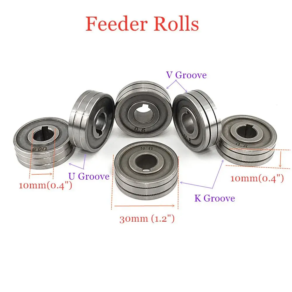 

Soldering Supply for Steel Aluminum Flux Cord Wire Welding Wire Feeding Roller Knurl K V U Groove Drive Wheel MIG Wire Guide