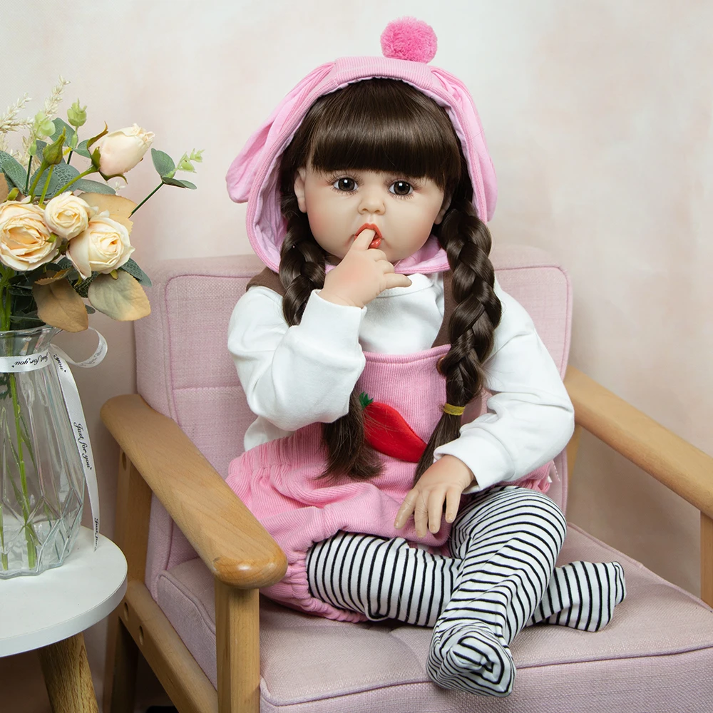 60CM High Quality Doll Huge Baby Reborn Toddler Popular Girl Doll Soft Cuddle Body with long brown hair
60CM High Quality Doll Huge Baby Reborn Toddler Popular Girl Doll Soft Cuddle Body with long brown hair