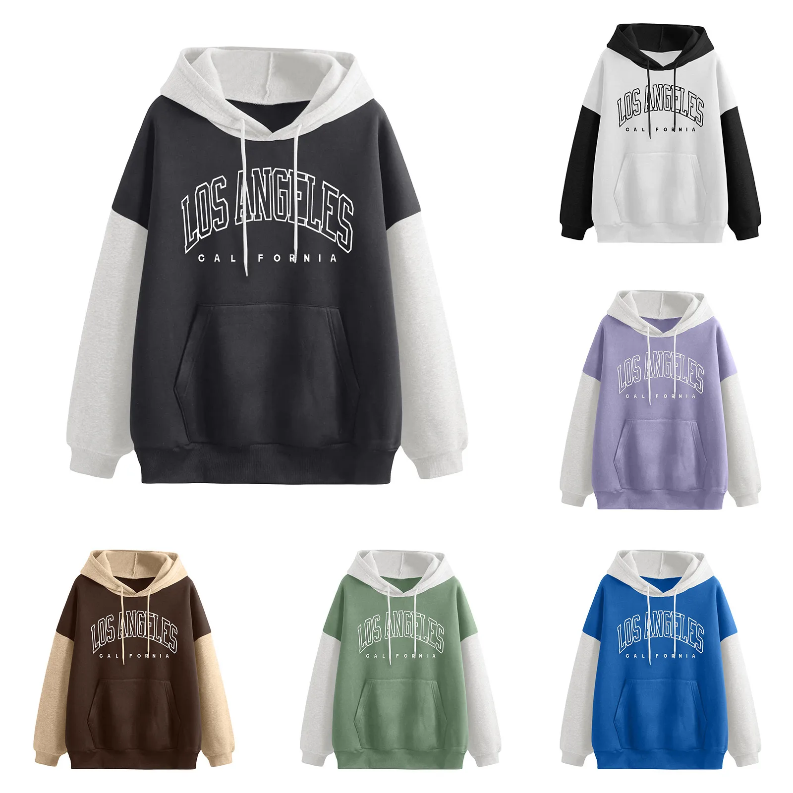 Los Angeles Letter Printed Oversizer Hoodies Pullover Autumn Harajuku Patchwork Casual Hio Hop Hoody O-Neck Woman Hoodies Coats
Los Angeles Letter Printed Oversizer Hoodies Pullover Autumn Harajuku Patchwork Casual Hio Hop Hoody O-Neck Woman Hoodies Coats
