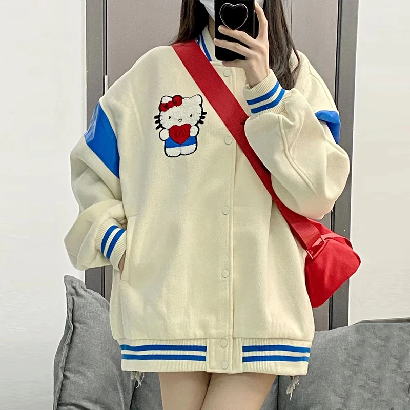 Sanrio Hellokitty Kawaii Cute Cartoon Sweet Casual Jacket Versatile and Popular Loose Plush Thickened Jacket
Sanrio Hellokitty Kawaii Cute Cartoon Sweet Casual Jacket Versatile and Popular Loose Plush Thickened Jacket