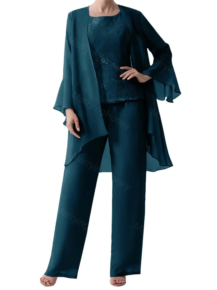 3 Pieces Mother of The Bride Dresses for Women Pant Suits Lace Top Evening Formal Dress Chiffon Jacket Wedding Guest Groom
3 Pieces Mother of The Bride Dresses for Women Pant Suits Lace Top Evening Formal Dress Chiffon Jacket Wedding Guest Groom