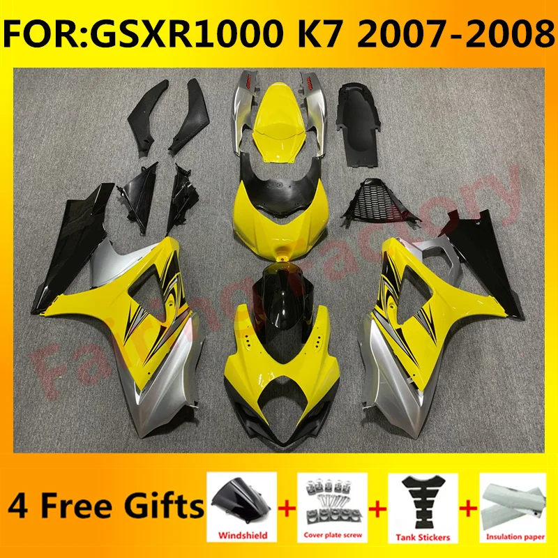 NEW ABS Motorcycle Whole Fairing kit fit for GSXR1000 GSXR 1000 07 08 GSX-R1000 K7 2007 2008 full Fairings kits yellow silver
NEW ABS Motorcycle Whole Fairing kit fit for GSXR1000 GSXR 1000 07 08 GSX-R1000 K7 2007 2008 full Fairings kits yellow silver
