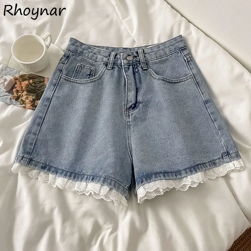 Denim Shorts Women Lace Patchwork Fashion Sweet Kawaii High Waist Korean Style Baggy Leisure All-match Preppy Young Ladies Chic
Denim Shorts Women Lace Patchwork Fashion Sweet Kawaii High Waist Korean Style Baggy Leisure All-match Preppy Young Ladies Chic