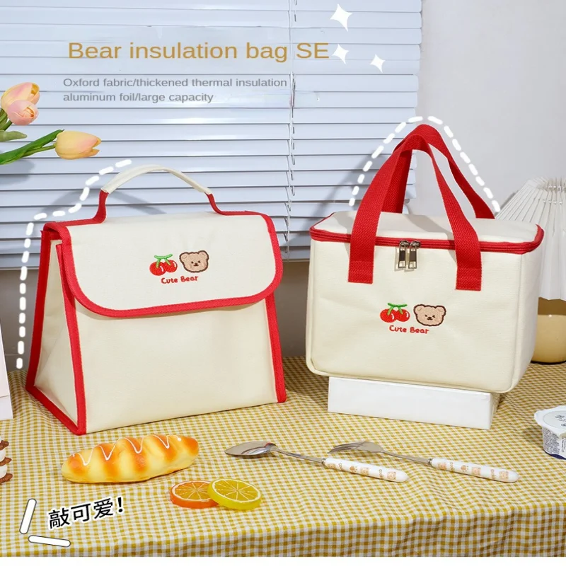 Women Cute Lunch Bag Ins Cartoon Thickened Canvas Cooler Handbag Portable Insulation Bag Family School Picnic Dinner Container
Women Cute Lunch Bag Ins Cartoon Thickened Canvas Cooler Handbag Portable Insulation Bag Family School Picnic Dinner Container