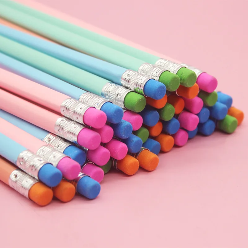 New 50pcs / lot Wooden Multiple Colour Pencil HB Pencil With Eraser Children Drawing Macaron Pencil School Writing Stationerys
New 50pcs / lot Wooden Multiple Colour Pencil HB Pencil With Eraser Children Drawing Macaron Pencil School Writing Stationerys