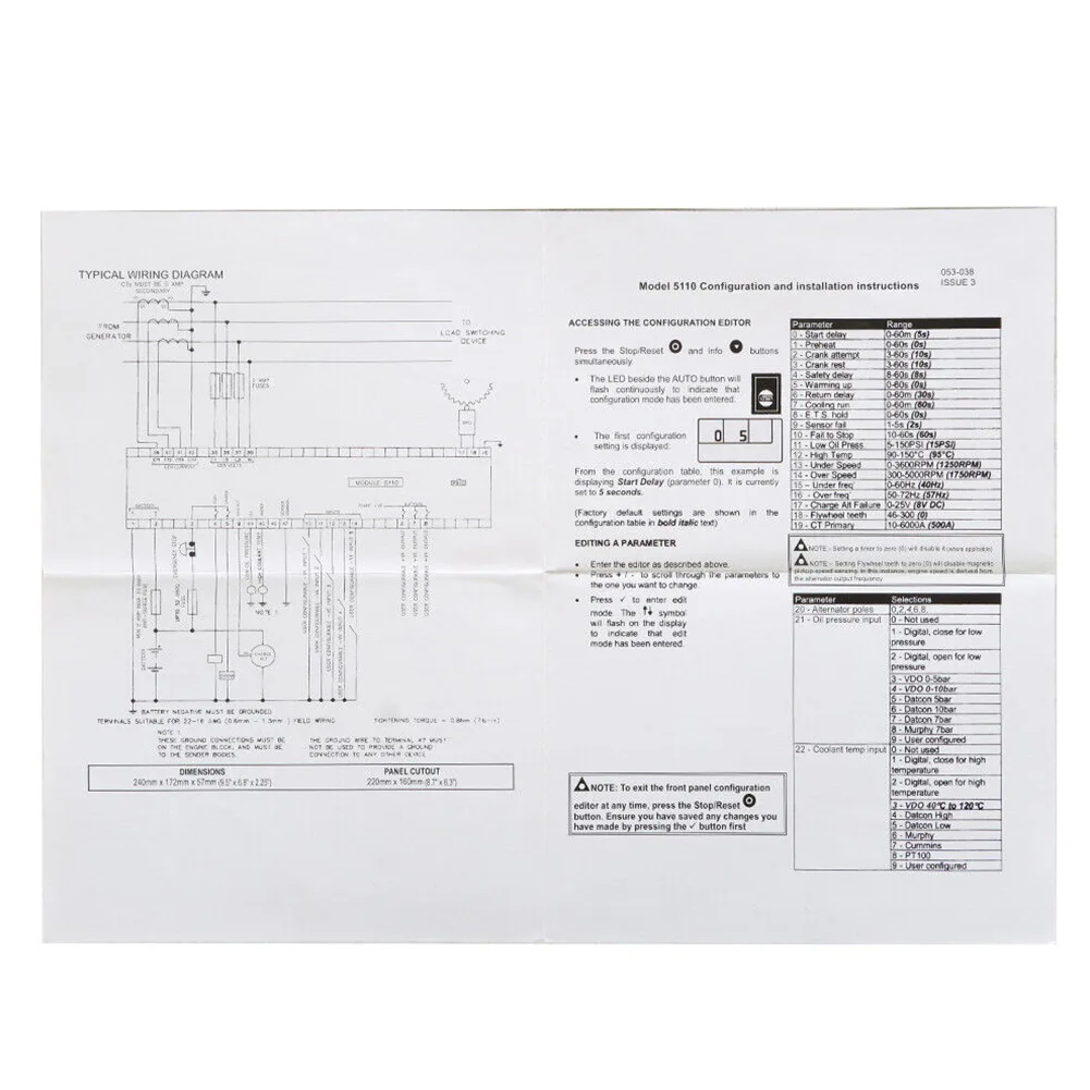 Generator Electronic Controller LCD Displays Control Module For Deep Sea DSE5110 24V/12V Power Regulators Electrical Equipment
Generator Electronic Controller LCD Displays Control Module For Deep Sea DSE5110 24V/12V Power Regulators Electrical Equipment