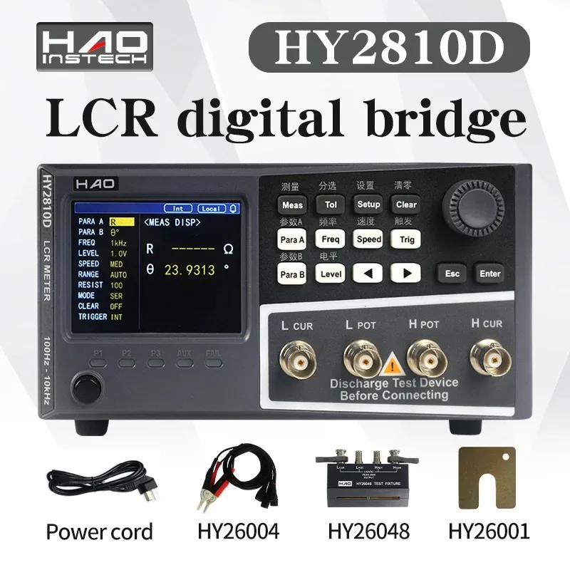 HY2811D Desktop LCR Digital Bridge HY2830 High Precision Capacitor Inductance Resistance Element Measuring Instrument
HY2811D Desktop LCR Digital Bridge HY2830 High Precision Capacitor Inductance Resistance Element Measuring Instrument