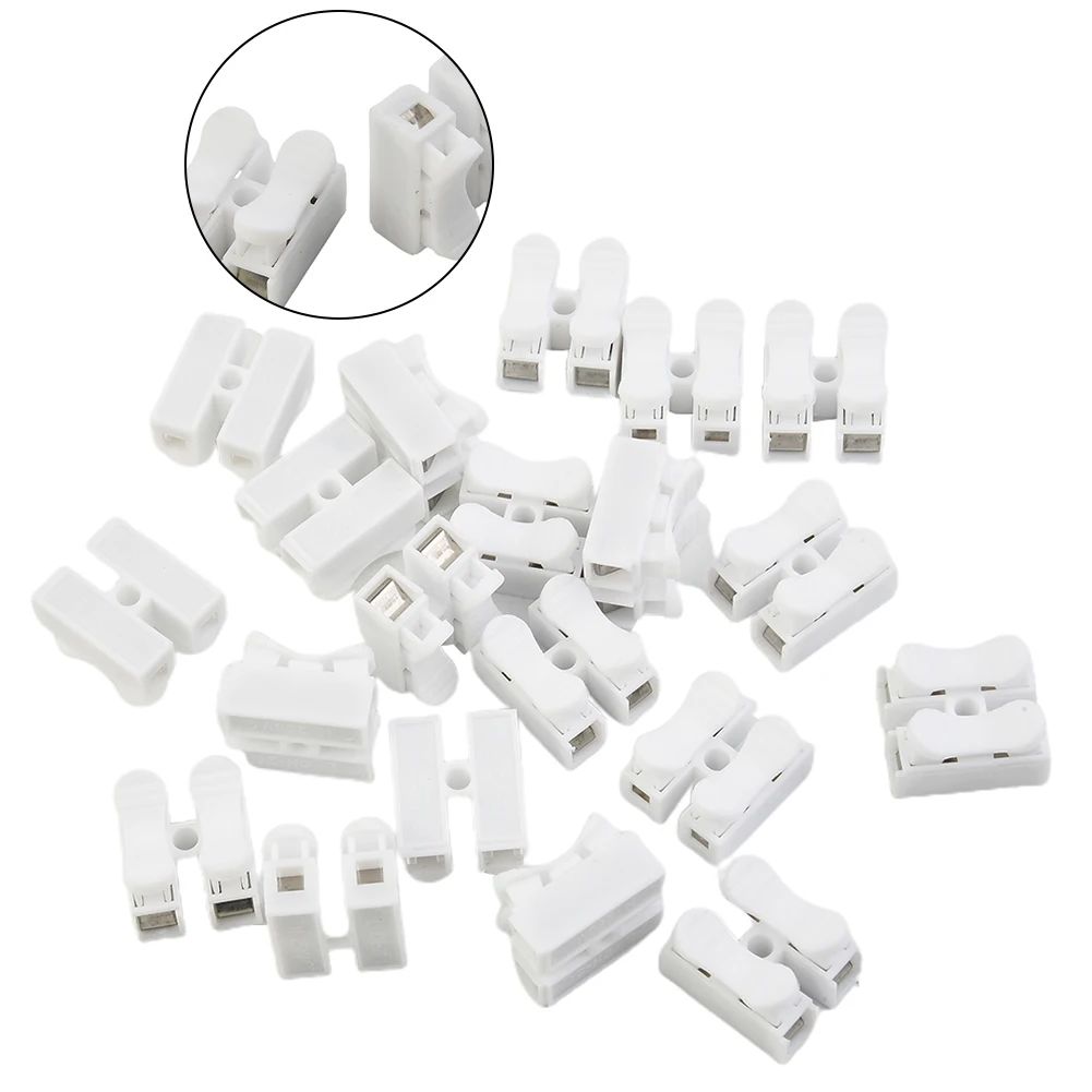 20Pcs CH2 Spring Quick Wire Connector Cable Clamp Terminal Block LED Strip Light Replacement Electrical Tape Cable Clamp
20Pcs CH2 Spring Quick Wire Connector Cable Clamp Terminal Block LED Strip Light Replacement Electrical Tape Cable Clamp