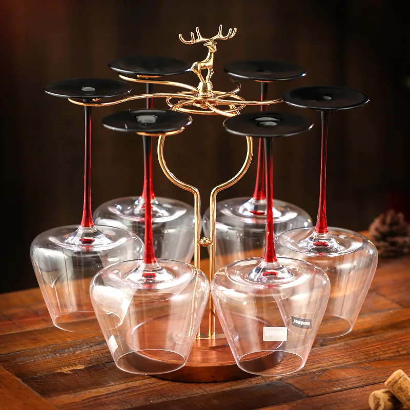 European Light Luxury High-grade Wine Glass Racks Household Goblet Holder Upside Down Hanging Wine Rack Bar Accessories Holders 
European Light Luxury High-grade Wine Glass Racks Household Goblet Holder Upside Down Hanging Wine Rack Bar Accessories Holders