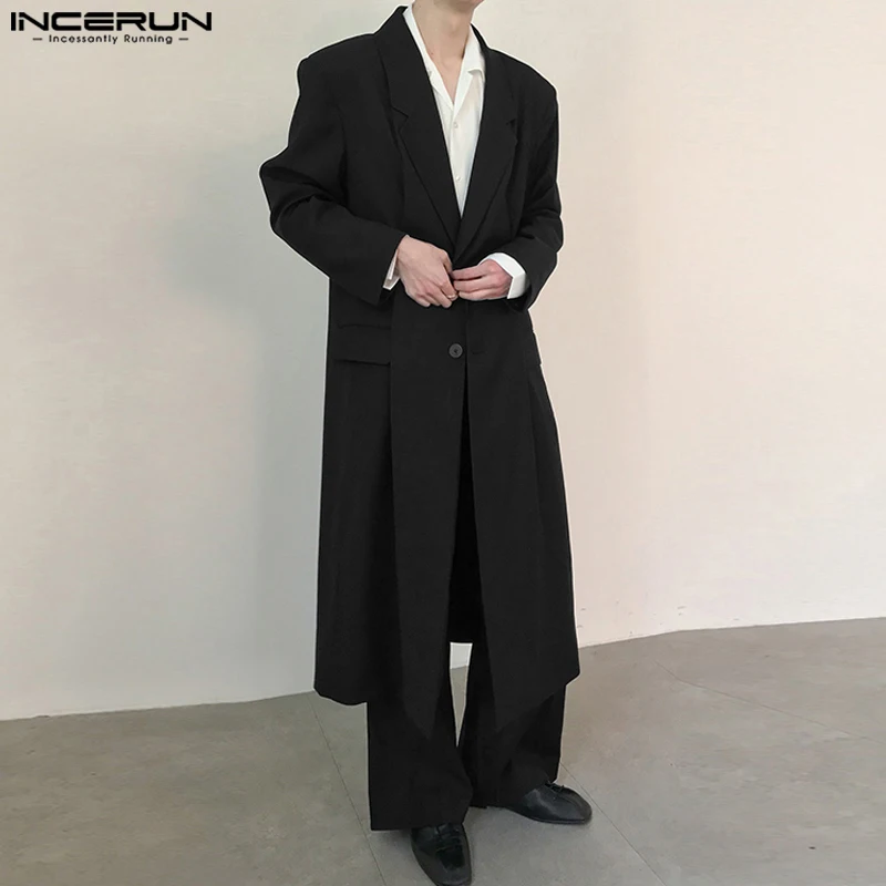 INCERUN Men Long Style Blazer Solid Color Lapel Long Sleeve Button Casual Suits Streetwear Autumn 2023 Korean Fashion Male Coats
INCERUN Men Long Style Blazer Solid Color Lapel Long Sleeve Button Casual Suits Streetwear Autumn 2023 Korean Fashion Male Coats